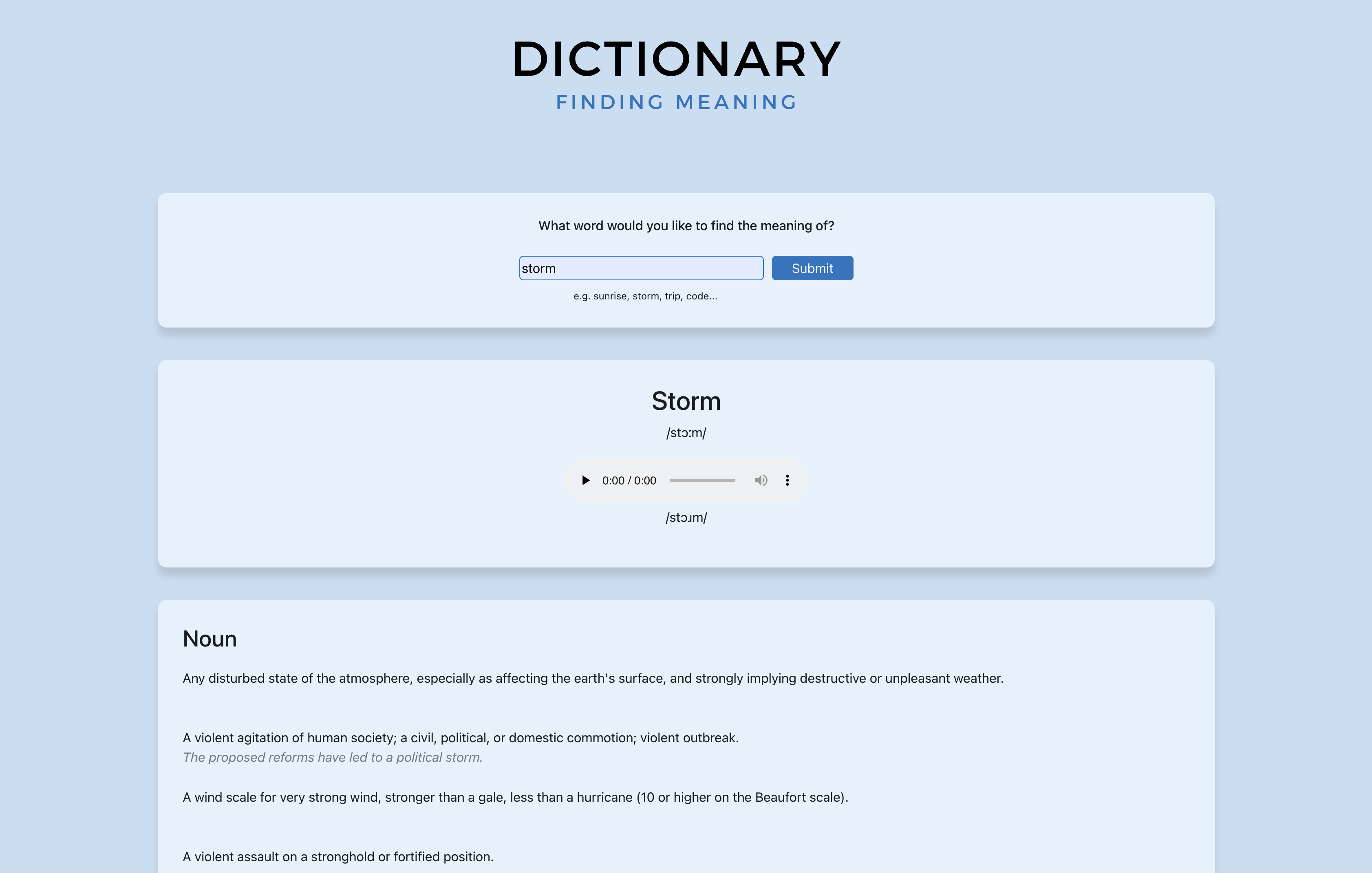 a dictionary app screenshot